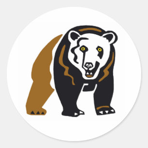 Wild animals Grizzly BEAR - Nature  - Conservation Classic Round Sticker