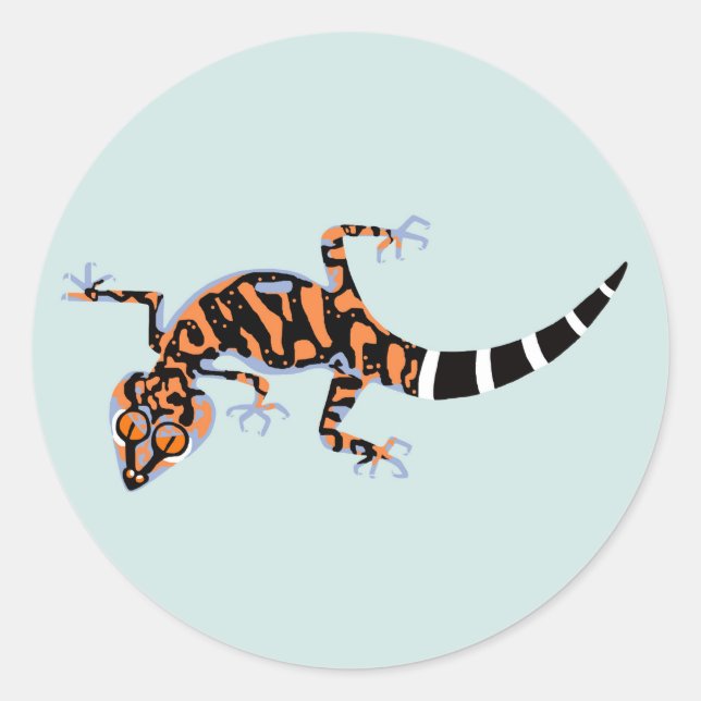 Wild animals - Ground GECKO- Endangered species - Classic Round Sticker (Front)