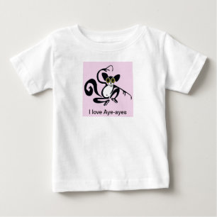 Wild animals - I love Aye-ayes -Wildlife- Pink Baby T-Shirt