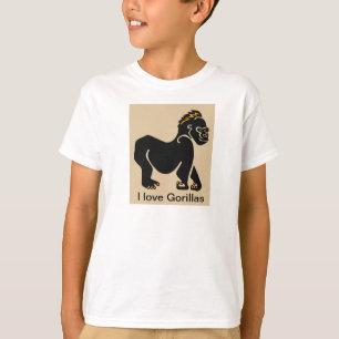 Wild animals - I love GORILLAS - Ape - Primate- T-Shirt