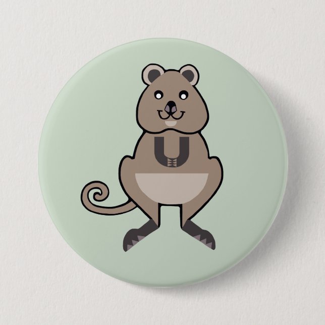 Wild animals - I love QUOKKAS - Nature - Australia 3 Inch Round Button (Front)
