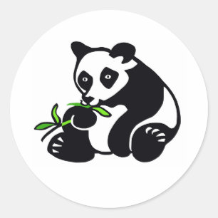 Wild animals - PANDA bear - Wildlife - Nature Classic Round Sticker