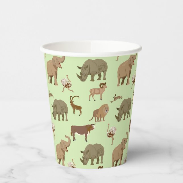 Wild animals paper cups (Left)
