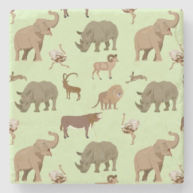 Wild animals stone coaster (Front)