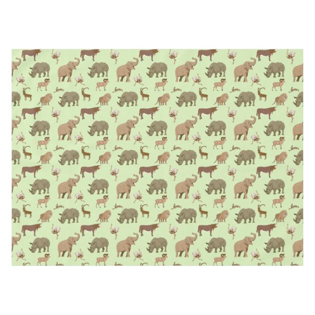 Wild animals tablecloth (Front (Horizontal))