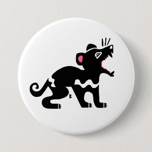 Wild animals -  TASMANIAN DEVIL- Marsupial 3 Inch Round Button