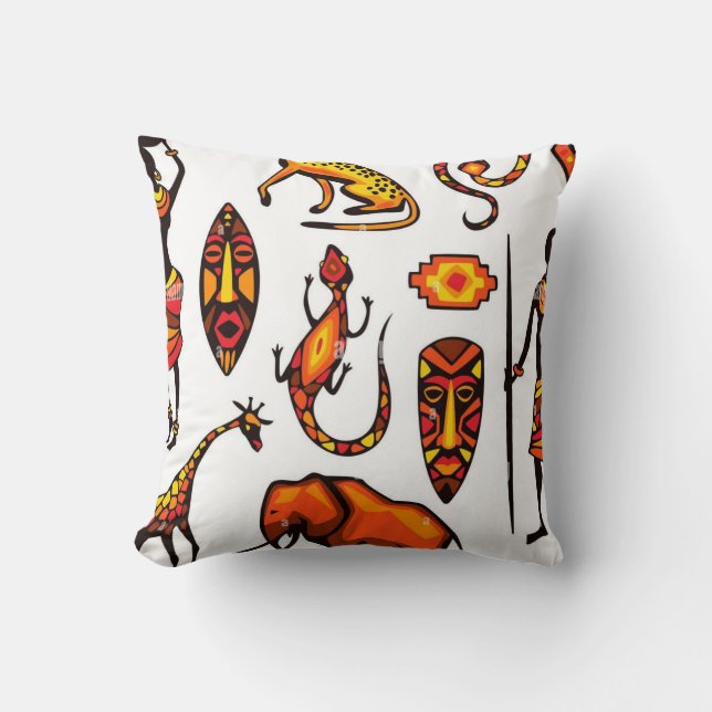 Wild Animal's Throw Pillow (Front)