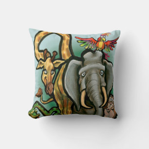 Wild Animals Throw Pillow