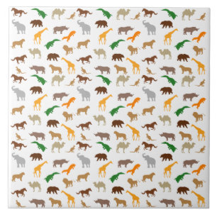 Wild animals tile