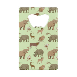 Wild animals wallet bottle opener