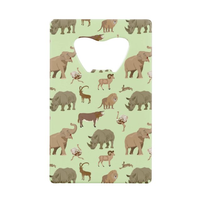 Wild animals wallet bottle opener (Front)