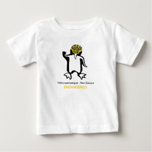 Wild animals - Yellow-eyed PENGUIN -Wildlife Baby T-Shirt