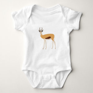 Wild Antelope Animal Illustration Baby Bodysuit
