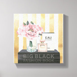 Wild Apple   Big Fashion Book - Striped Canvas Print