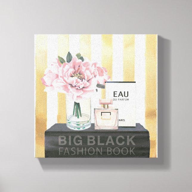 Wild Apple | Big Fashion Book - Striped Canvas Print (Front)