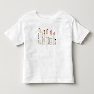 Wild Apple Colourful Modern Lipstick Sketch Toddler T-shirt