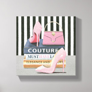 Wild Apple Couture Stripes - Shoes & Bag Canvas Print