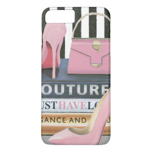 Wild Apple   Couture Stripes - Shoes & Bag iPhone 8 Plus/7 Plus Case