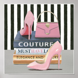 Wild Apple   Couture Stripes - Shoes & Bag Poster