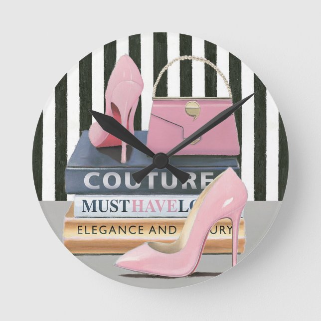 Wild Apple | Couture Stripes - Shoes & Bag Round Clock (Front)