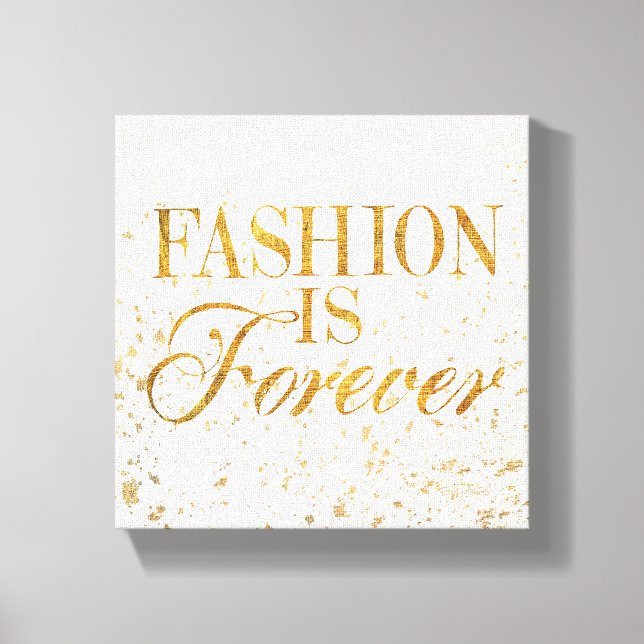 Wild Apple | Fashion Is Forever - Girly Quote Canvas Print (Front)