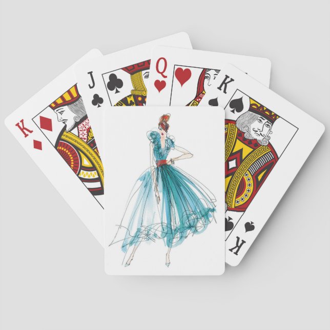 Wild Apple | Haute Couture Fashion Sketch Playing Cards (Back)