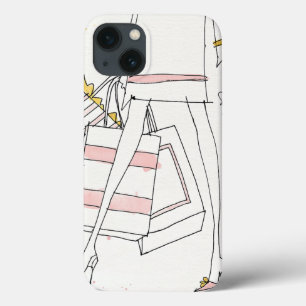 Wild Apple   Modern Pink Fashion Sketch iPhone 13 Case