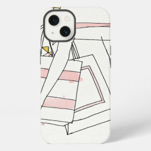 Wild Apple Modern Pink Fashion Sketch iPhone 13 Case