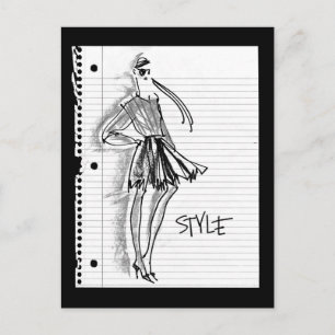 Wild Apple   Style Icon - Modern Sketch Postcard
