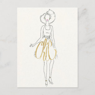 Wild Apple Style Sayings - Chic Dress Postcard