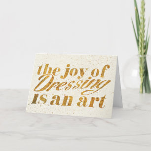 Wild Apple   The Joy Of Dressing - Girly Quote Card