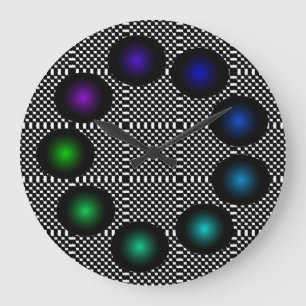 Wild Art Fun Trippy Optical Illusion Unusual Large Clock