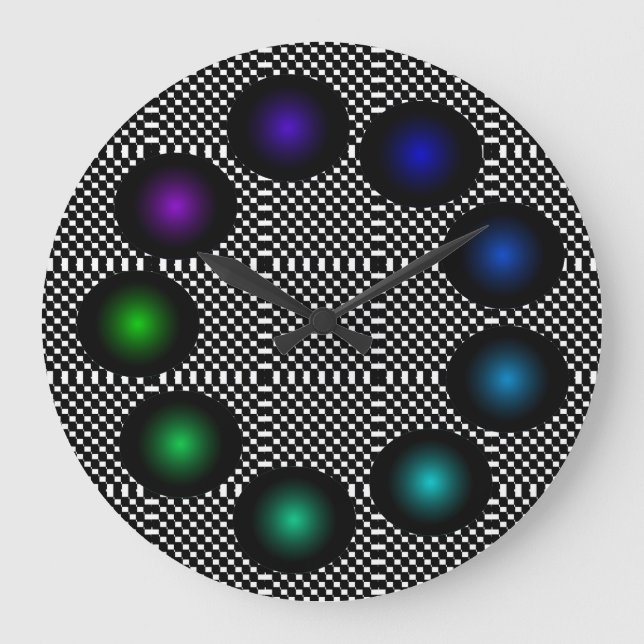 Wild Art Fun Trippy Optical Illusion Unusual Large Clock (Front)