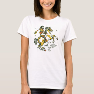 "Wild As Heck" Cute & Cool Cowgirl Art T-Shirt