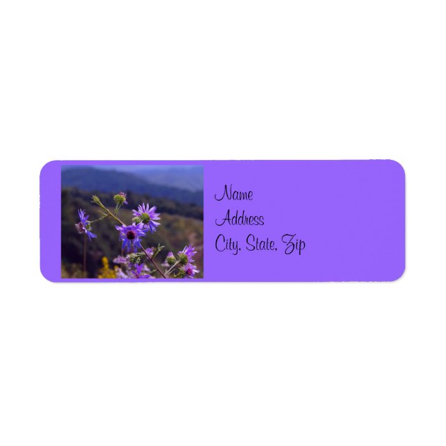 Wild Asters Address Label (Front)