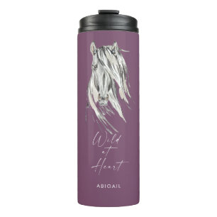 Wild at Heart Custom Name Lilac Thermal Tumbler