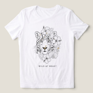 Wild at Heart – Elegant Leopard and Floral Line Ar Tri-Blend Shirt