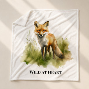 Wild at Heart Fox Northwoods Cabin Comfort Fleece Blanket