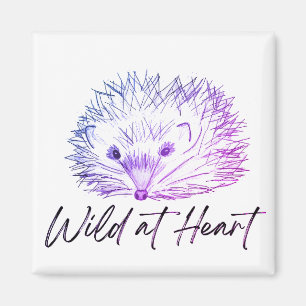 Wild at heart hedgehog drawing magnet