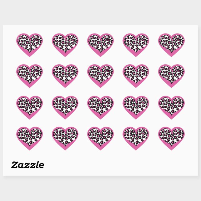 Wild at Heart Leopard Print Heart Sticker (Sheet)