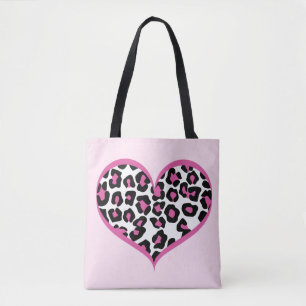 Wild at Heart Leopard Print Tote Bag