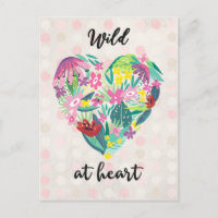 Wild at Heart Pink and Green Floral Illustration