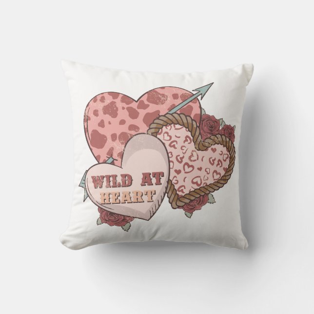 Wild At Heart Throw Pillow (Front)