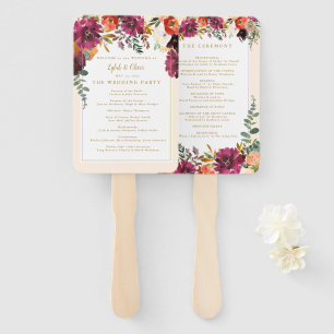 Wild Autumn Bouquet   Personalized Wedding  Hand F Hand Fan