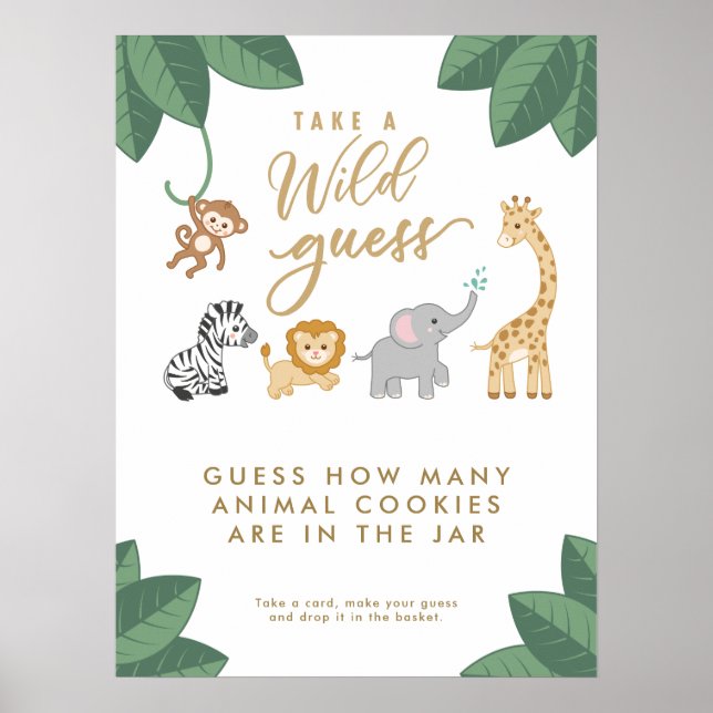 WILD avec enthousiasme Safari Guesser Poster du je (Devant)