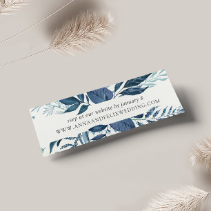 Wild Azure Wedding Website Cards   Mini