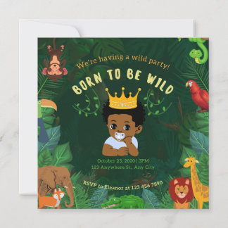 Wild Baby /boy Invitation