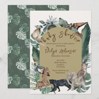 Wild Baby Shower Invitation