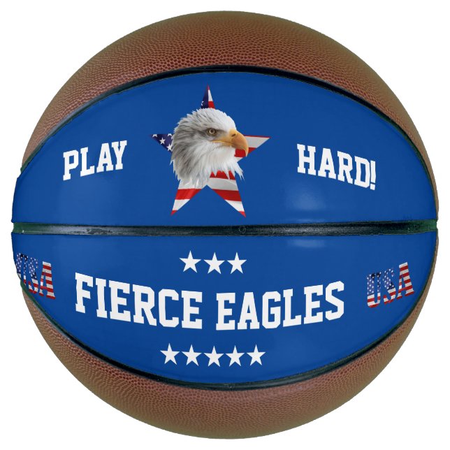 Wild Bald Eagle, The American Flag, Star Basketball (Front)