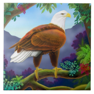 Wild Bald Eagle Tile